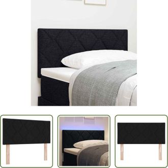 vidaXL Testiera LED - Testiera LED Nero 90 cm Tessuto