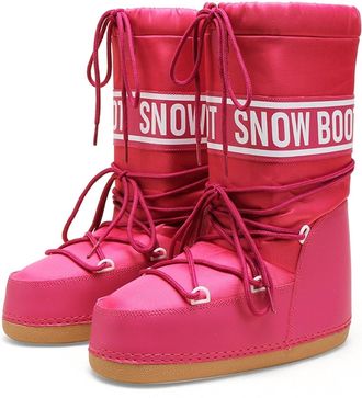 Generic Womens Winter Skiing Fur Duck Boots Waterproof Non-Slip Mid Calf Ankle Booties With Removable Insoles For Snow Hiking(Red2,7.5)