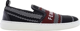Ferragamo Logo Knit Slip-On Sneakers, Size 7