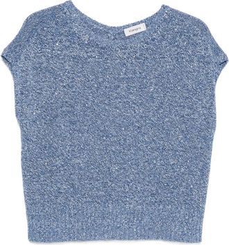 KANGRA Top con paillettes - Blu