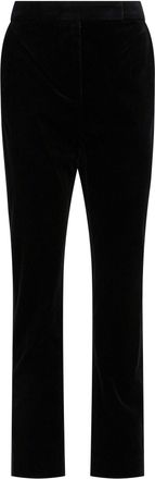 Max Mara Velvet Pants Trousers Nero-Donna