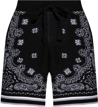 Amiri Bandana cotton shorts - men - Cotton - M - Black
