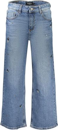 Desigual Mickey Mini Jeans - Dames - Jeans - Blauw - Maat: XL Katoen