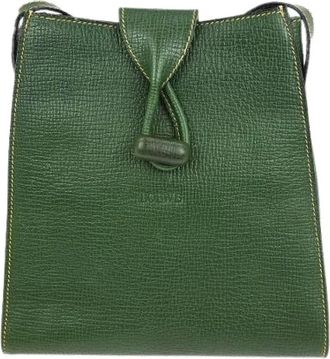 Loewe Pre-owned Cross Body Bags, female, Green, Size: ONE SIZE Pre-owned Leather Shoulder Bag