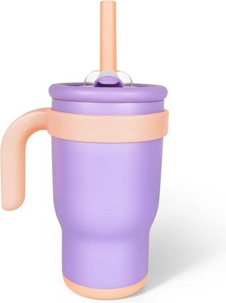 OEM Vaso Infantil De 420 Ml (14 Oz), Morado, A Prueba De Fugas, Con Tapa De Silicona Y Base Antideslizante, Ideal Para Uso Diario Y Viajes