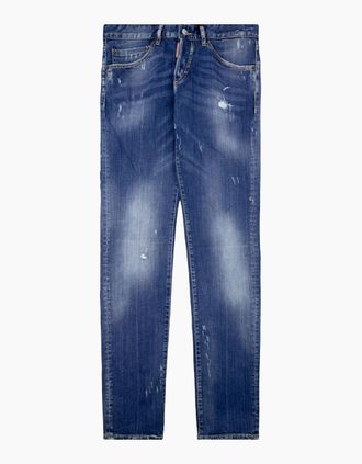Dsquared2 Mens Dsquared2 Maple Leaf Slim Jean Denim 470 - Blue - Size: 26/27/32