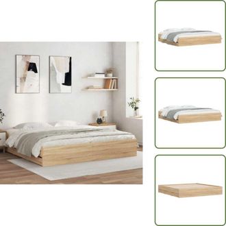 vidaXL Giroletto in legno - vidaXL Giroletto Cassetti Rovere Sonoma 160x200 cm Legno Multistrato - Cassetti in compensato