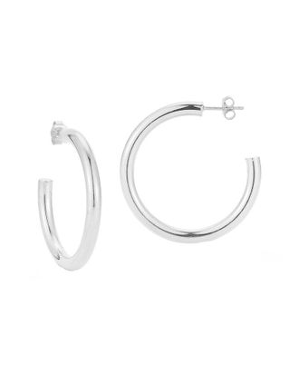 Glaze Jewelry Silver Thick Hoops