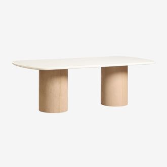 Sklum Mesa De Comedor Rectangular En Cemento Y Madera De Acacia Sharpay Sklum