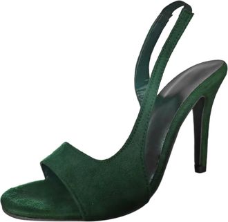Generic Elegant Ladies Summer Stiletto High Heeled Sandals Open Toe Pointed Fish Mouth Design Slipper Heels for Women (Green, 6.5)