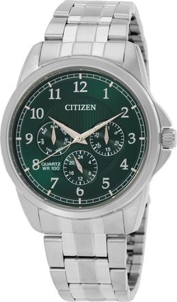 Citizen AQ Chronograph Quartz Green Dial Mens Watch AG8341-55X