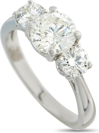 Luxury Bazaar Platinum 1.90ct Diamond Three Stone Ring MF13-050526