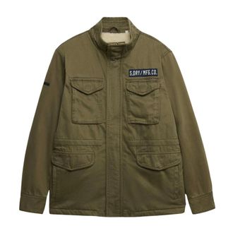 Superdry Military Borg M65-jas - Heren - Jassen - Groen - Maat: S Katoen