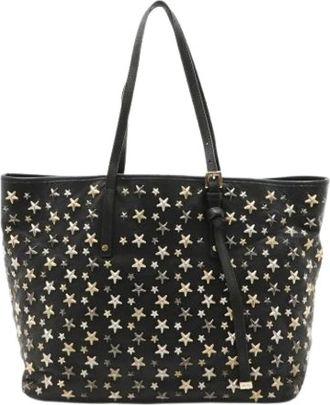Jimmy Choo London Pre-owned Tote Bag - Dames - Vintage Shopper - Zwart - ONE Size - Leer - Vintage
