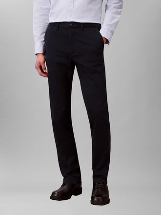 Calvin Klein Chinohose CALVIN KLEIN SLM CTTN STRTCH CHN, Herren, Gr. 30, L&auml;nge 32, blau (schwarz sapphire), Web, Obermaterial: 90% Baumwolle, 8% Elastomultiester, 