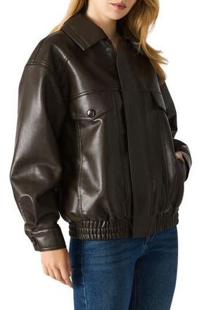 Steve Madden Henson Faux Leather Jacket in Coco at Nordstrom Rack, Size Large