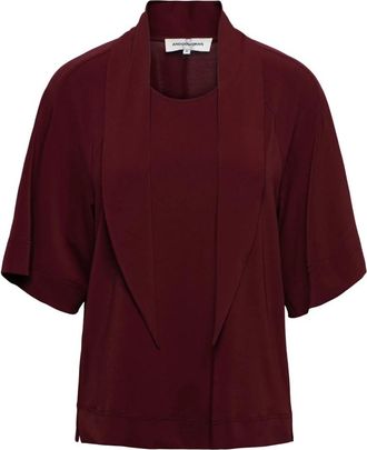 &Co Woman Rianne Top - Dames - Blouses - Rood - XL - Polyester - Overhemden