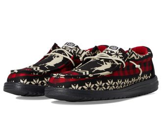 HeyDude Hey Dude Mens Wally Holiday Cheers Sneaker, Black/Multi, 9 UK