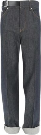 Stella McCartney Blauwe Denim Straight Jeans - Dames - Regular Fit Jeans - Blauw - W25 - Denim - Jeans