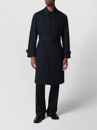 Lardini single breasted wool trench coat belted