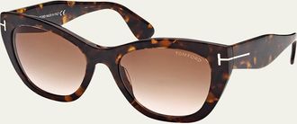 Tom Ford Cara Plastic Cat-Eye Sunglasses