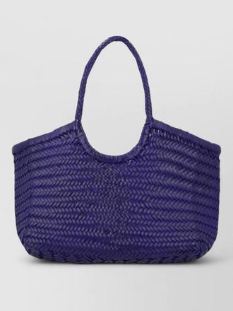 Dragon Diffusion woven beach tote bag dual handles
