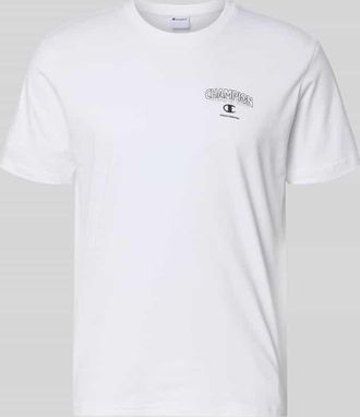 Champion T-Shirt mit Logo und Rundhalsausschnitt in Weiss, Gr&ouml;&szlig;e XXL