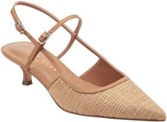 Marc Fisher Ceddy Slingback Pointed Toe Kitten Heel Pump in Light Natural at Nordstrom, Size 7.5
