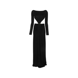 Elisabetta Franchi Kleedjes, Dames, Zwart, M, Jurk Elisabetta Franchi