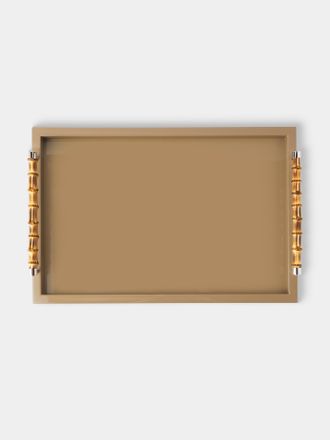 Riviere Frida Lacquered and Bamboo Tray (23.5in/60cm)