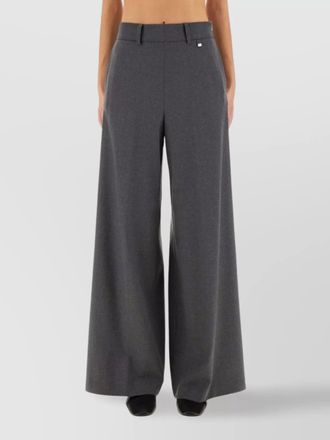 Herno wide leg resort trousers pockets