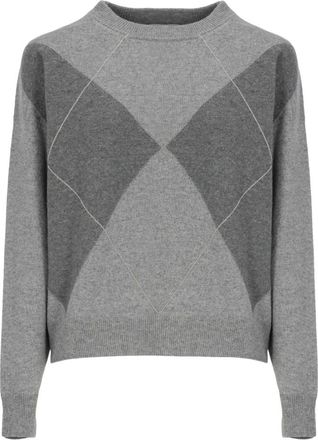 PESERICO Truien & Vesten, Dames, Grijs, S, Trui met ronde hals