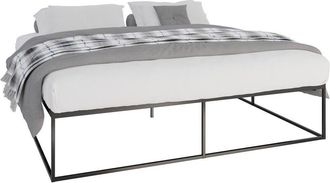 Clp Cama de metal Scala Negro 200x200x46 cm