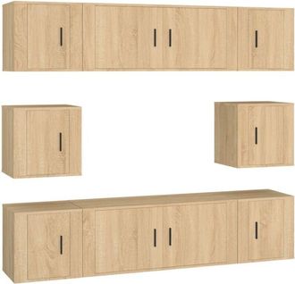 vidaXL Vidaxl - 8 Piece tv Cabinet Set Sonoma Oak Engineered Wood