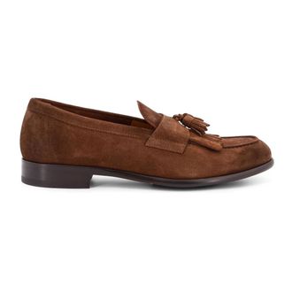 Doucal's Suede Tassel Loafer - male - Doucals - Loafers - Brown - 5 1/2 UK - Shoes