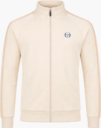 Sergio Tacchini Mens Sergio Tacchini Tasso Velour Track Top Jacket Sandshell/Orange Pepper - Tan - Size: 38/Regular