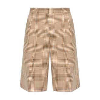 Ami Casual Shorts, male, Brown, Size: W38 Plaid Pattern Shorts