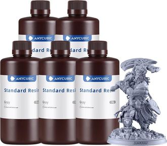 OEM Resina Para Impresi&oacute;n 3d, Viscosidad Media, Curado R&aacute;pido, 5 Kg - Gris