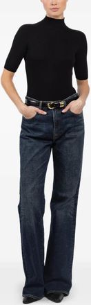 Kontatto short-sleeves knit sweater - Zwart