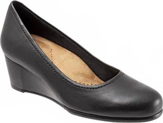 Trotters Womens Miss Bliss Dress Wedge Shoes In Black