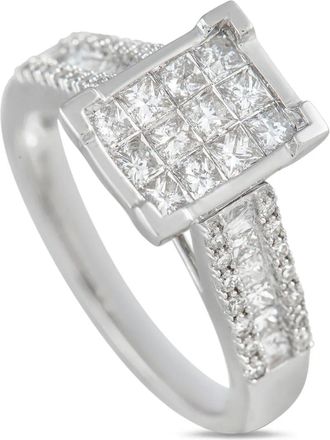 Luxury Bazaar Anello in oro bianco 14 carati con diamanti - Argento