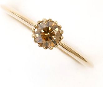 C&A Brown Yellow Gold Yellow Gold (18K) Band Ring (Pre-Owned)