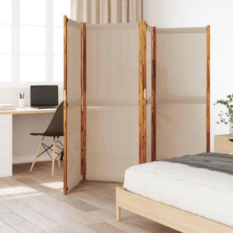 vidaXL Biombo Divisor De 4 Paneles Gris Taupe 280x180 Cm Vidaxl