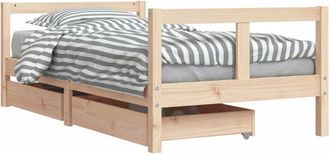 vidaXL Estructura de cama infantil con cajones madera de pino 80x160cm Vidaxl