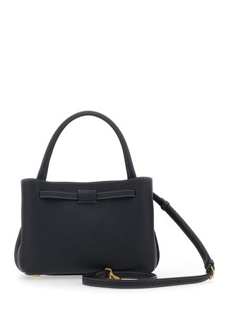 Tod's T-String Top Handle Bag - Black