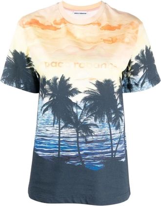 Paco Rabanne Multicolour Casual T-Shirt - Dames - T-shirts - Veelkleurig - XS - Katoen - Tops