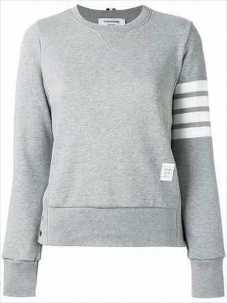 Thom Browne Long-Sleeve Sweatshirt With Signature Stripes