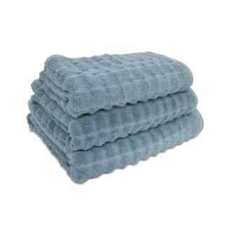 Lewis's Chunky Waffle Towel Range - Pale Blue - Bath Sheet | TJ Hughes