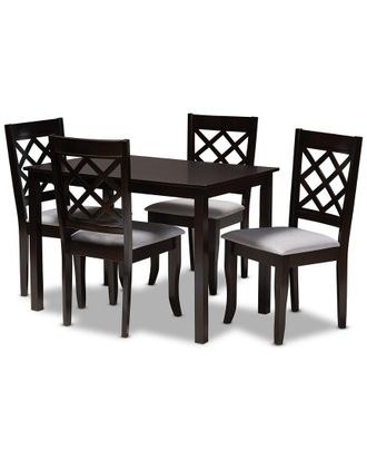 Design Studios Verner Modern And Contemporary 5Pc Wood Dining Set