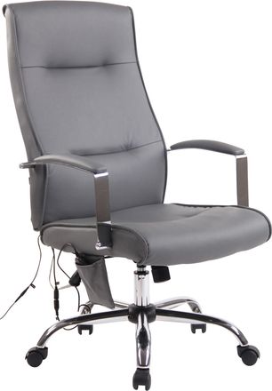 Clp Clp - Silla De Oficina Portland Con Funci&oacute;n De Masaje Gris Simil Cuero
